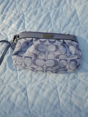 Coach Lavender Signature Wristlet